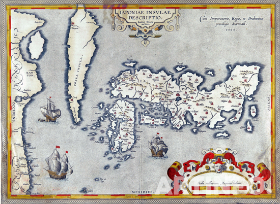 '우리나라와 일본지도(IAPONIAE INSVLAE DESCRIPTIO),1595년'.(사진=국립민속박물관)