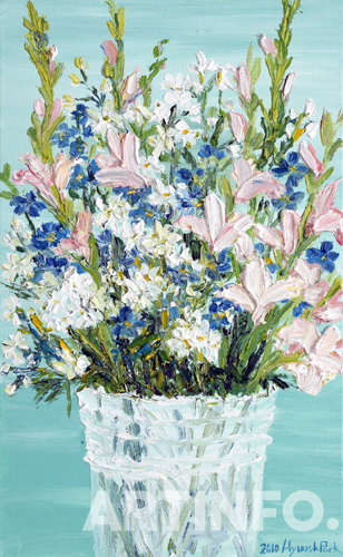 박현옥, 'Flower14'. 53 x 33.4cm, Oil on canvas, 2010.