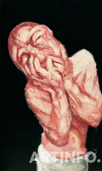 짜오넝즈, '身体NO。22 (Body No.22)'. 210x350cm, Oil on Canvas, 2008.