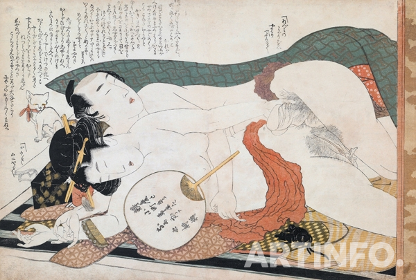 가츠시카 호쿠사이(1760-1849), '다양한 사랑의 방식'. 25.5x38.5cm, 대판 다색판화 12장, 에도 1812년경.(사진=화정박물관)