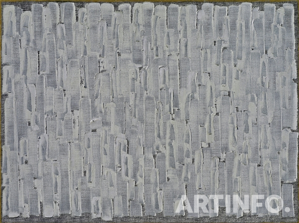 하종현, 'Conjuction 04-3'. 194×260cm, Oil on hemp cloth, 2004.(사진=국제갤러리)
