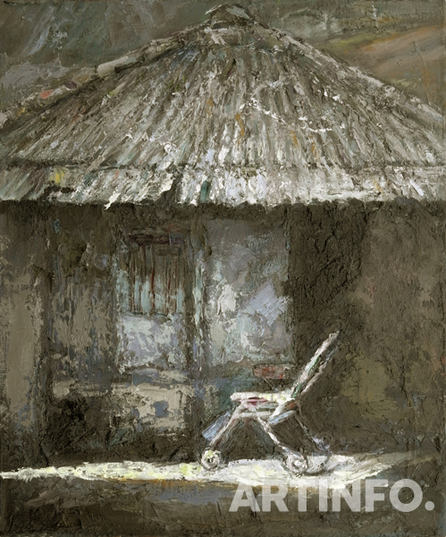 황재형, '남겨진 것'.  45.5×37.9㎝, 캔버스에 유채, 2001년 가을.