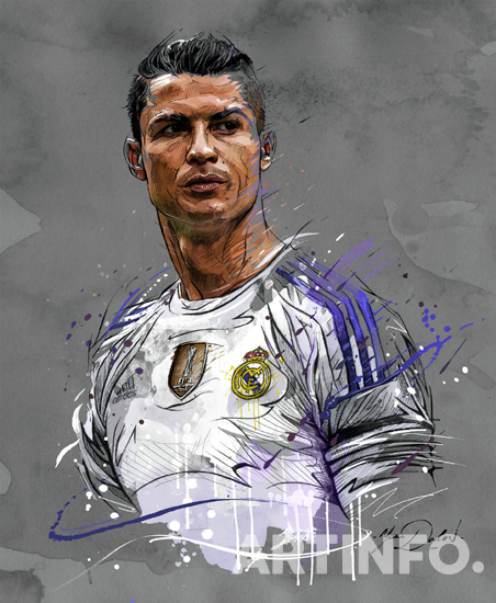 Yann Dalon, 'Cristiano Ronaldo'. 83.2x70cm, digital illust, 2017.(사진=롯데갤러리)