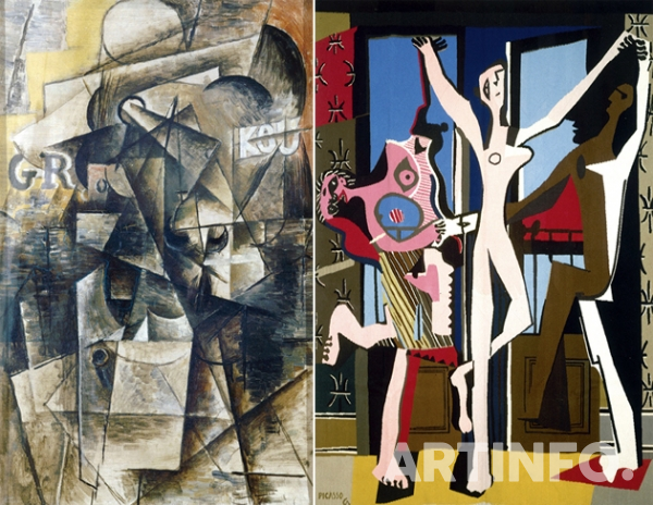 왼쪽 파블로 피카소, '남자의 두상', 파블로 피카소, '무용'. (사진=파리시립미술관)