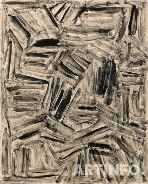 이우환,(Lee UFan, 李禹煥), 'From Winds'., oil and mineral pigment on canvas, 161.8×130cm, 1986.(사진=서울옥션)