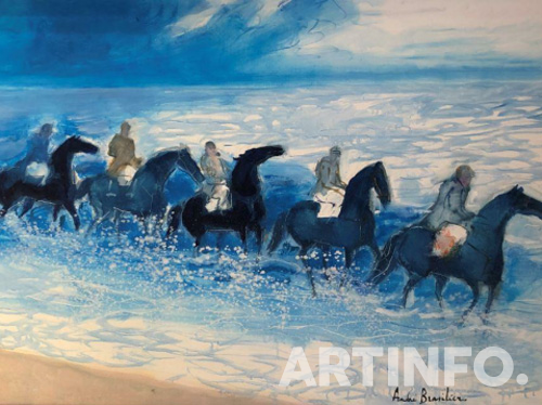 앙드레 브라질리에, 'Au fil de l'eau'. Oil on canvas, 100 × 73cm, 2018.(사진=오페라 갤러리)