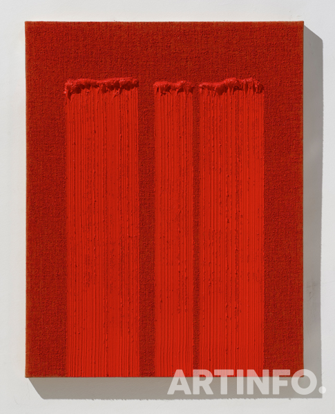 하종현, 'Conjunction 18-19'. Oil on hemp cloth, 117 x 91 cm, 2018.(사진=국제갤러리)